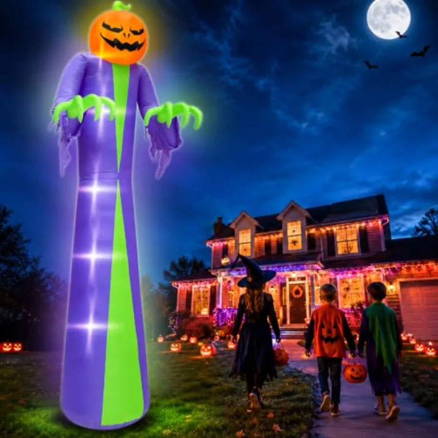 MDNG Inflatable Halloween Pumpkin Outdoor Decoration With Built In Fan