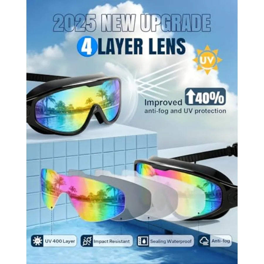 Wide View Anti Fog Swimming Goggles For Men And Women
