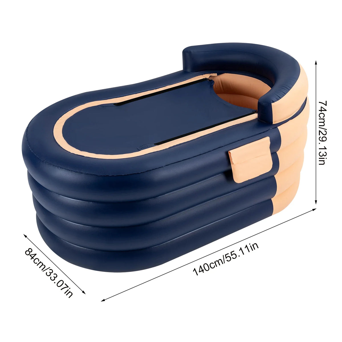 ByMaocar Portable Inflatable Hot Tub With Cover And Pump