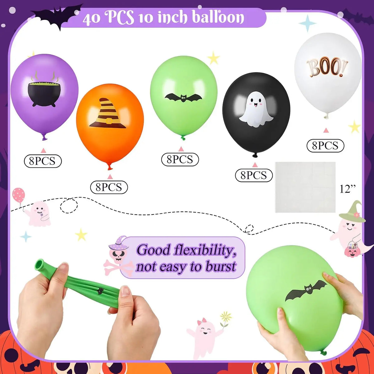 Jenaai Halloween Baby Shower Balloon Boxes With BABY Letter Decorations