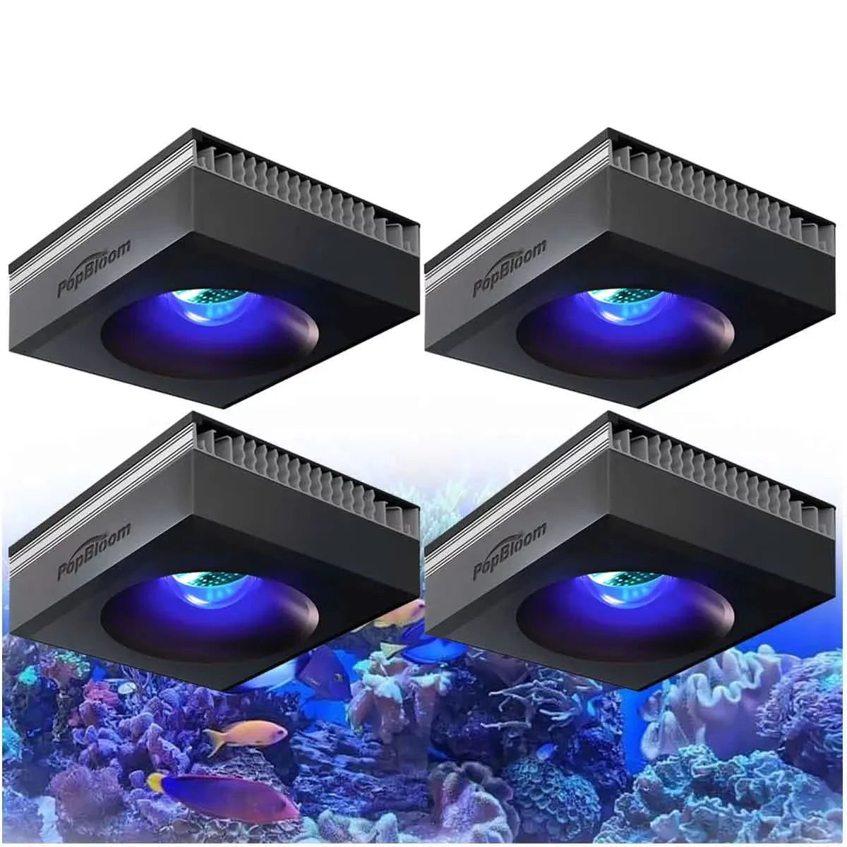 PopBloom 100W WiFi Reef Aquarium LED Light Clip On Marine