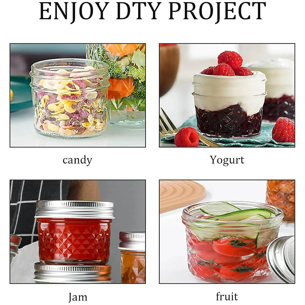 Airtight Glass Mason Jars For Spices And Jam Storage
