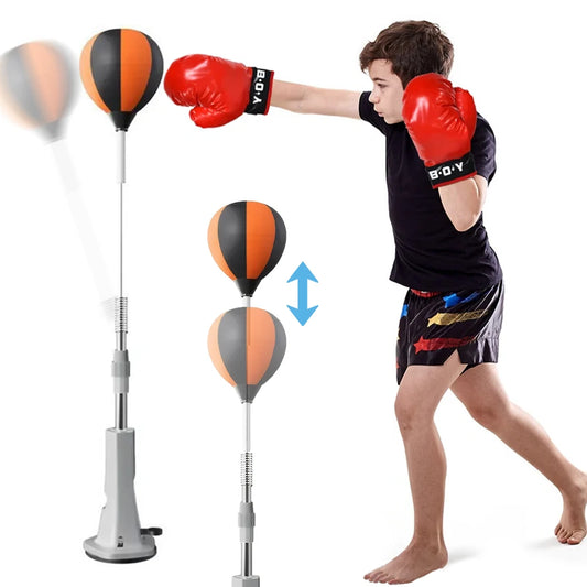 JOCESTYLE Adjustable Boxing Bag Stand With Speed Reflex Ball Set