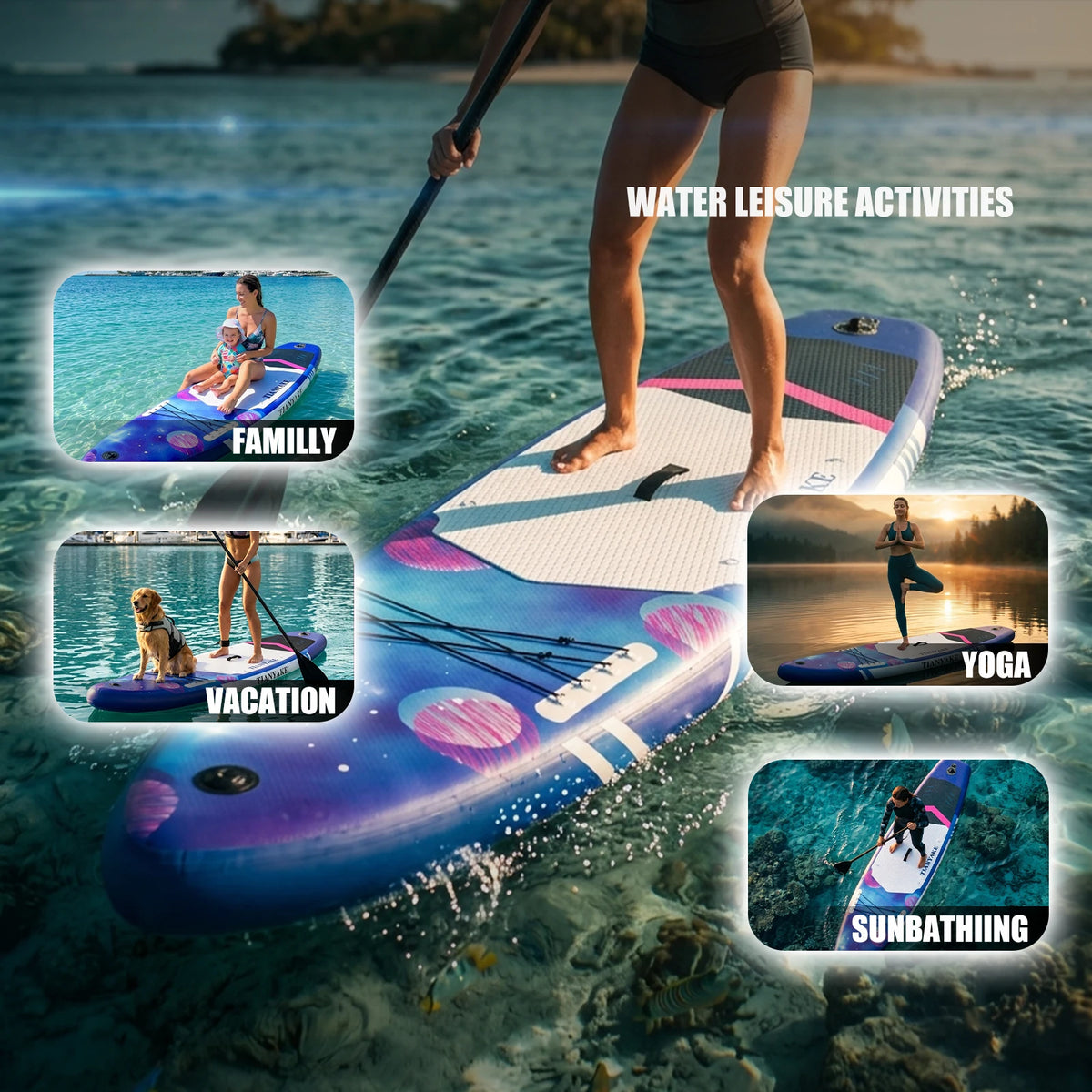 Eggory Inflatable Stand Up Paddle Board With Full Accessory Set