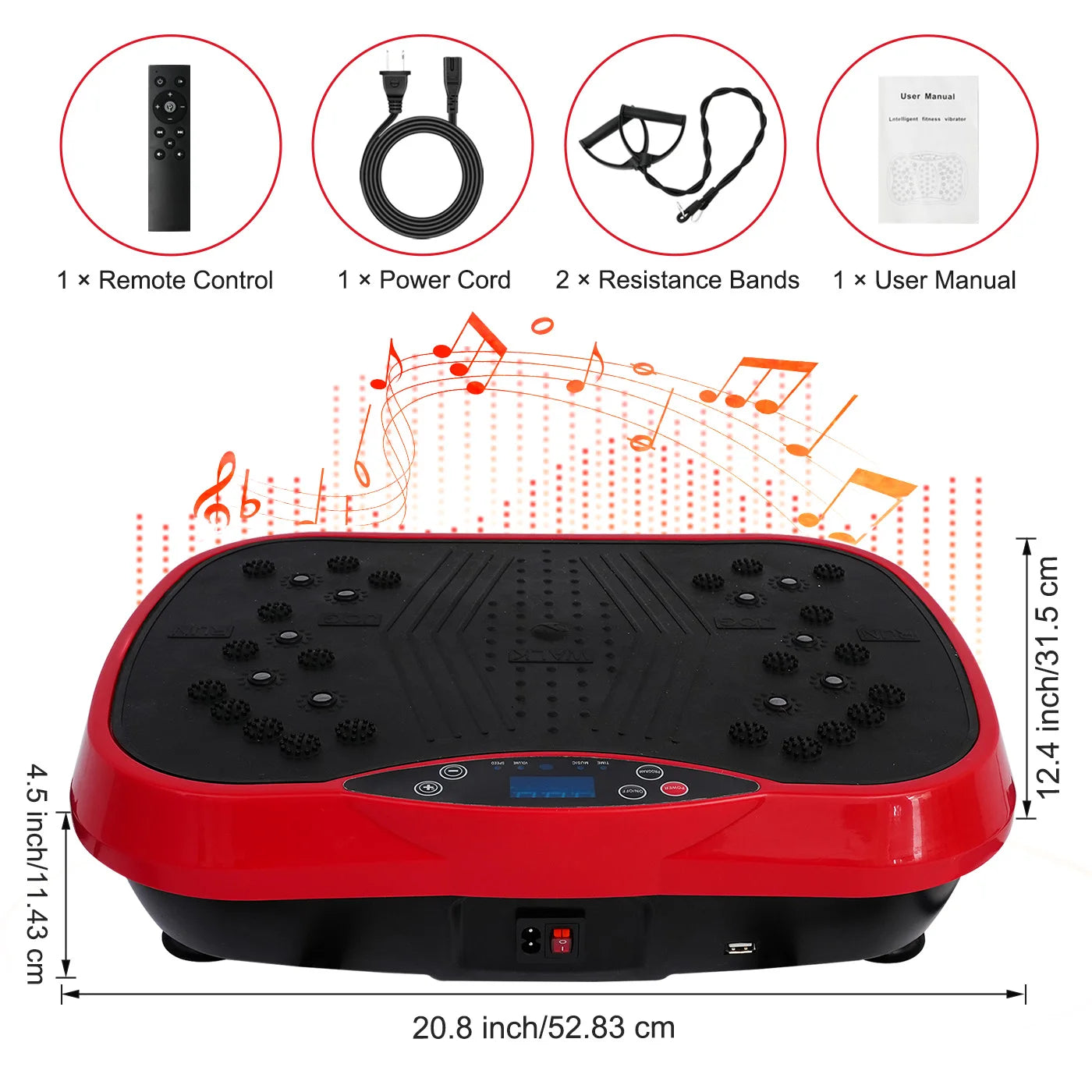 Full Body Vibration Plate Exercise Machine With Remote Control