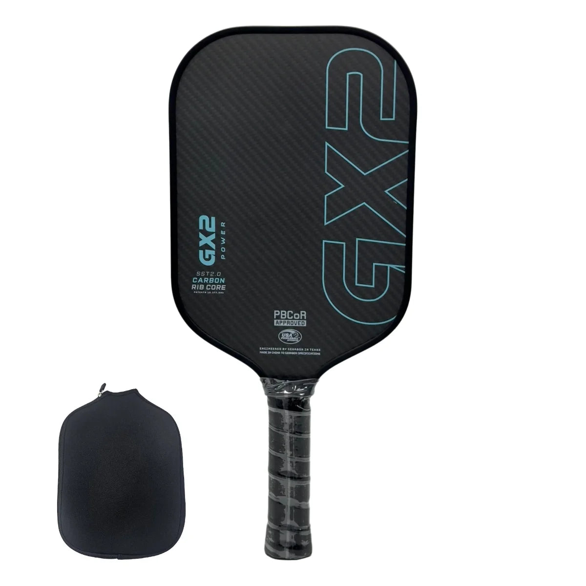 WNONSO GX2 Pickleball Racket 3K Carbon Fiber Textured Surface 16mm Thermoformed Pickleball Paddle Maximum Spin & Ball Control