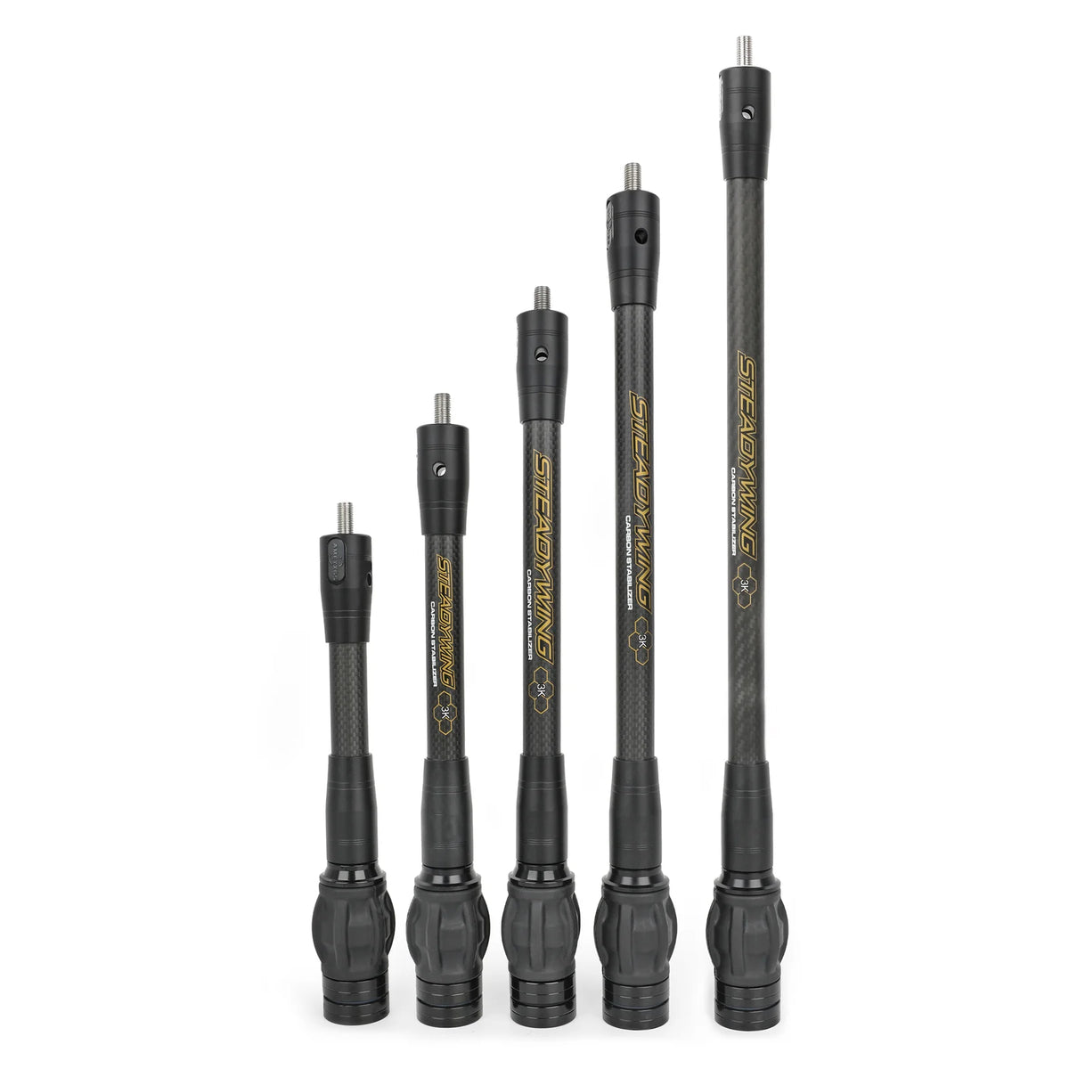 Archery Bow Stabilizer Balance Rod 6/8/10/12/15 Inch 3K Carbon Fibre Shock Absorber Damp for Compound Recurve Bow Accuracy