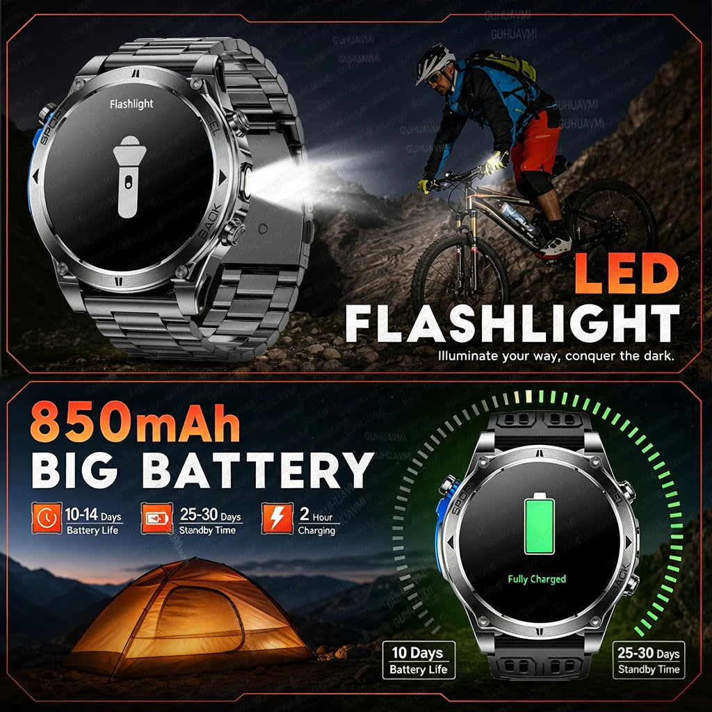 T-RX4 Rugged Outdoor GPS Smartwatch with Compass Altimeter and Barometer