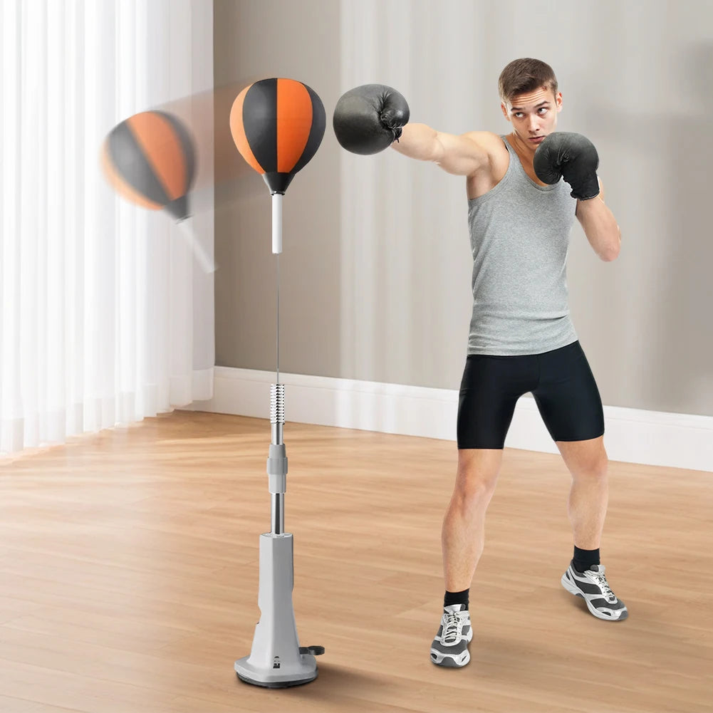 JOCESTYLE Adjustable Boxing Bag Stand With Speed Reflex Ball Set