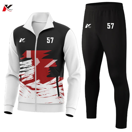 CRKE Unisex Casual Breathable Zipper Hoodie And Pants Tracksuit