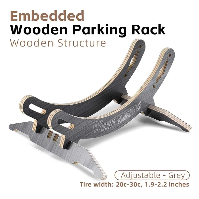 WEST BIKING Adjustable Bicycle Parking Rack Bike Indoor Garage Storage Stand Wooden MTB Road Bike Maintenance Repair Stand