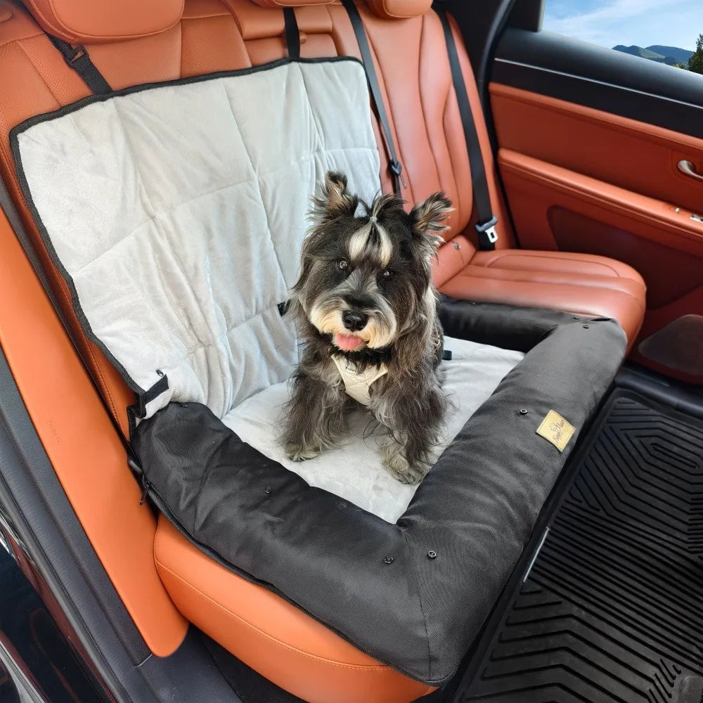 Borwart Portable Pet Car Seat Bed With Waterproof Safety Belt