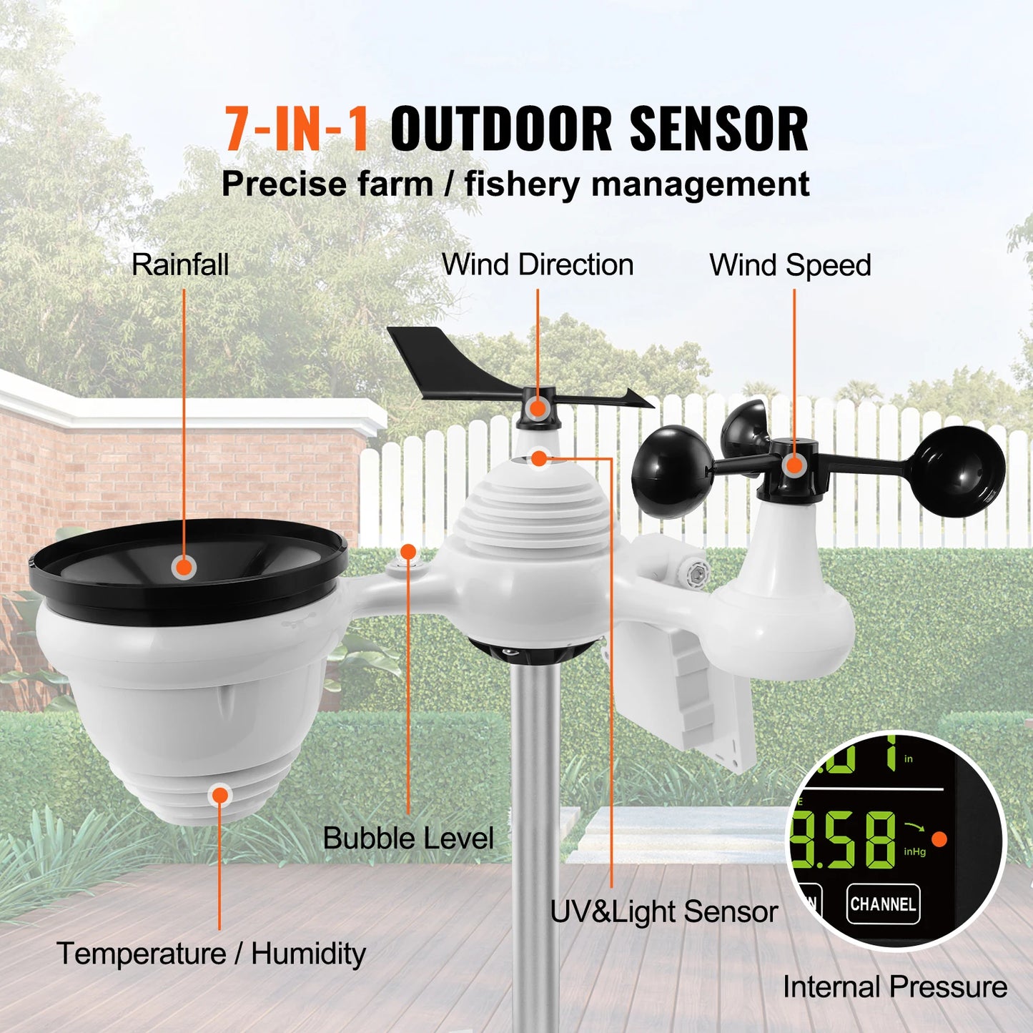 SucceBuy WiFi Weather Station Featuring Solar Outdoor Sensor
