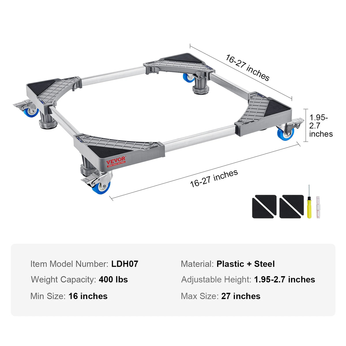 Succebuy Adjustable Fridge And Washer Mover With Locking Casters