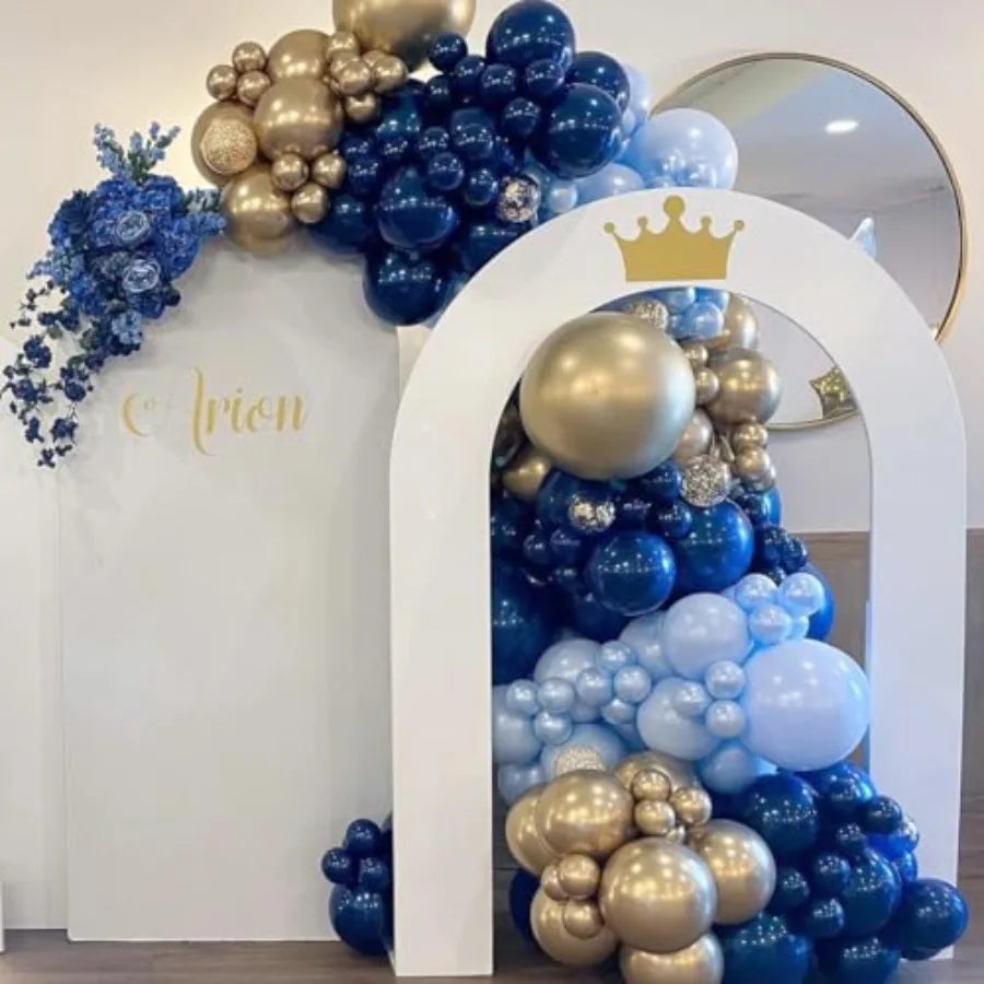 Premium Balloons Arch Kit With Confetti And Chrome Balloons