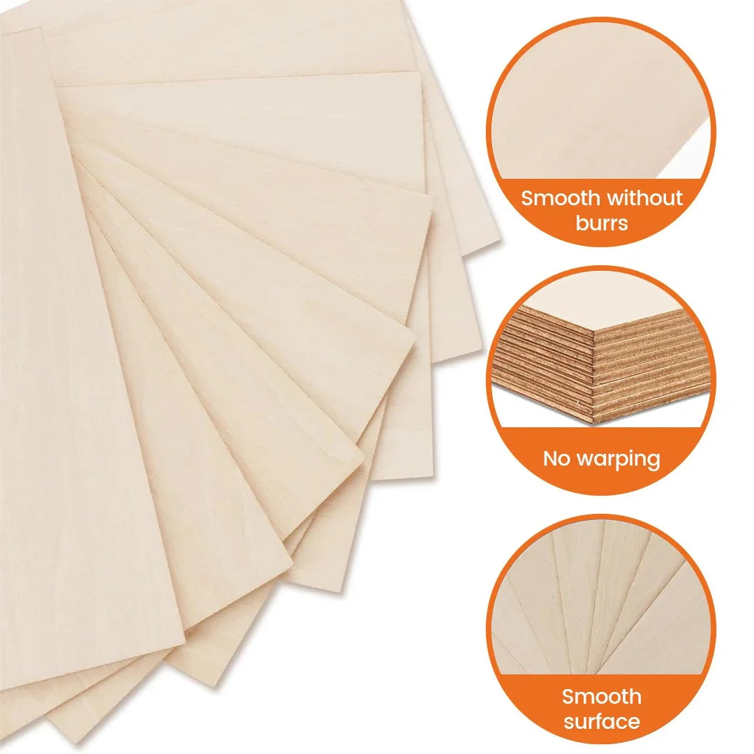 AlgoLaser Unfinished Birch Plywood Sheets For Laser Engraving Craft