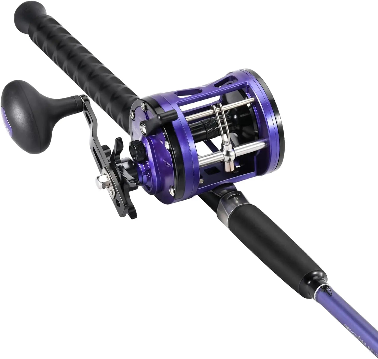 Heavy Duty Fiberglass Rod And Reel Combo For Trolling Fishing