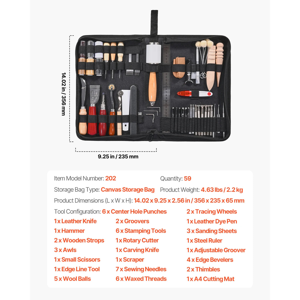 SucceBuy Leather Craft Tools Kit For Punching And Carving
