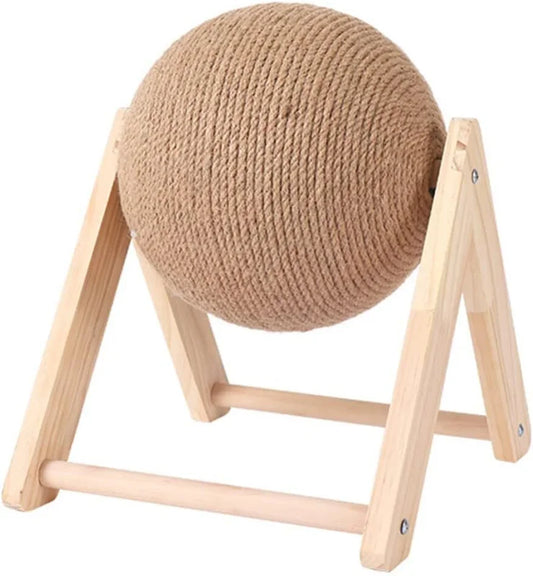 Interactive Sisal Cat Scratching Ball With Rope For Kittens