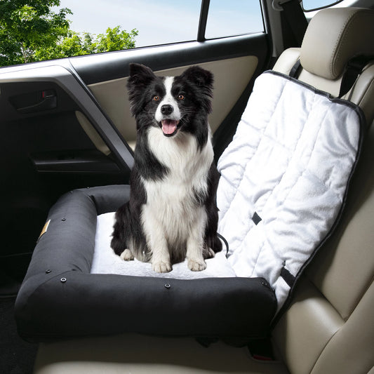 Borwart Portable Pet Car Seat Bed With Waterproof Safety Belt