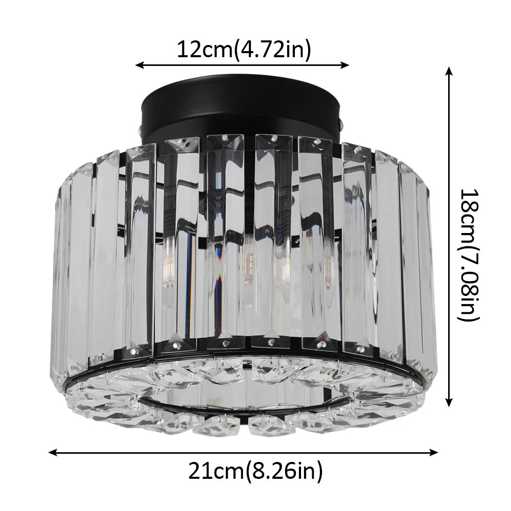 GreeLustr Modern Crystal Pendant Light Ceiling Fixture