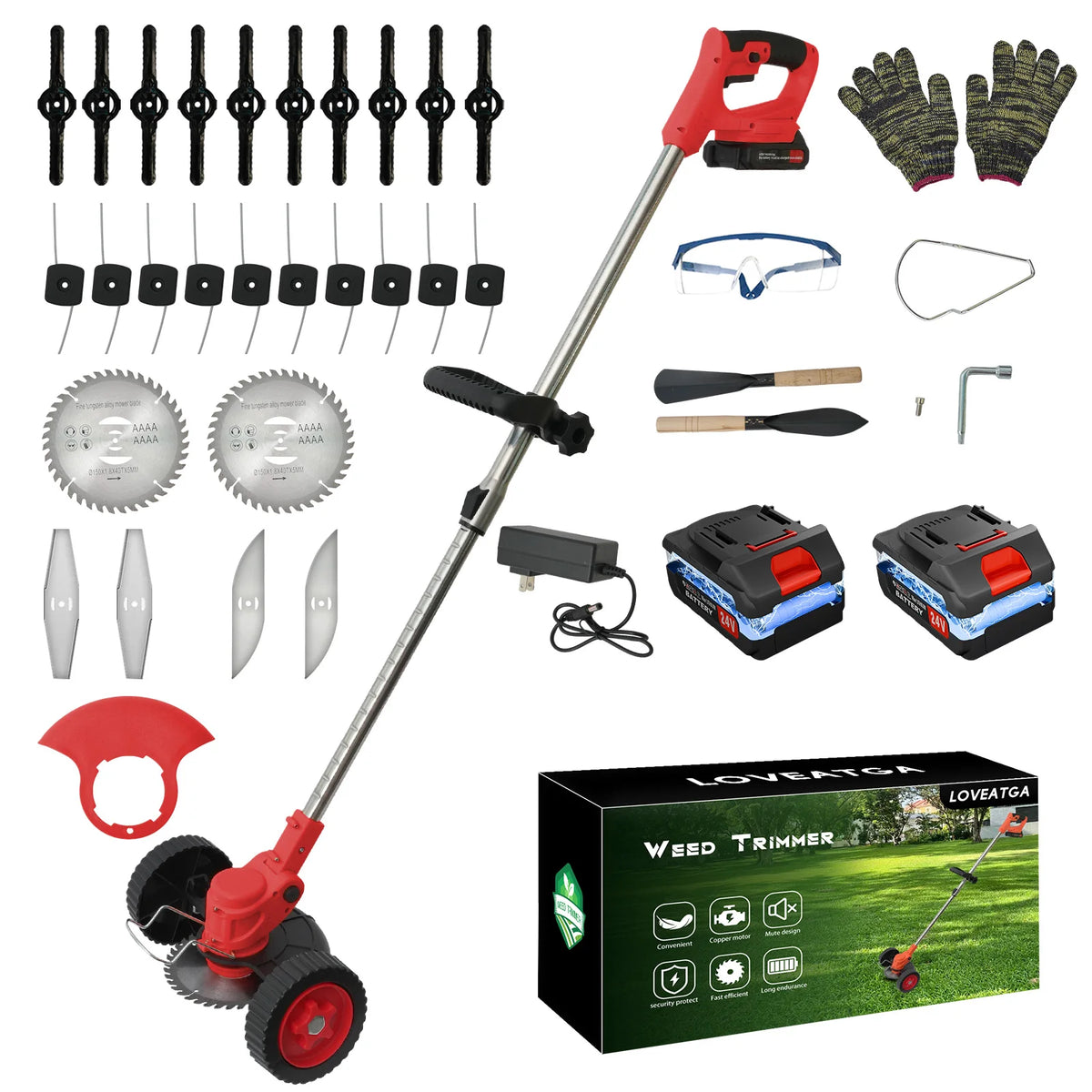 Cordless 21V Three In One Grass Trimmer Lawn Mower Edger