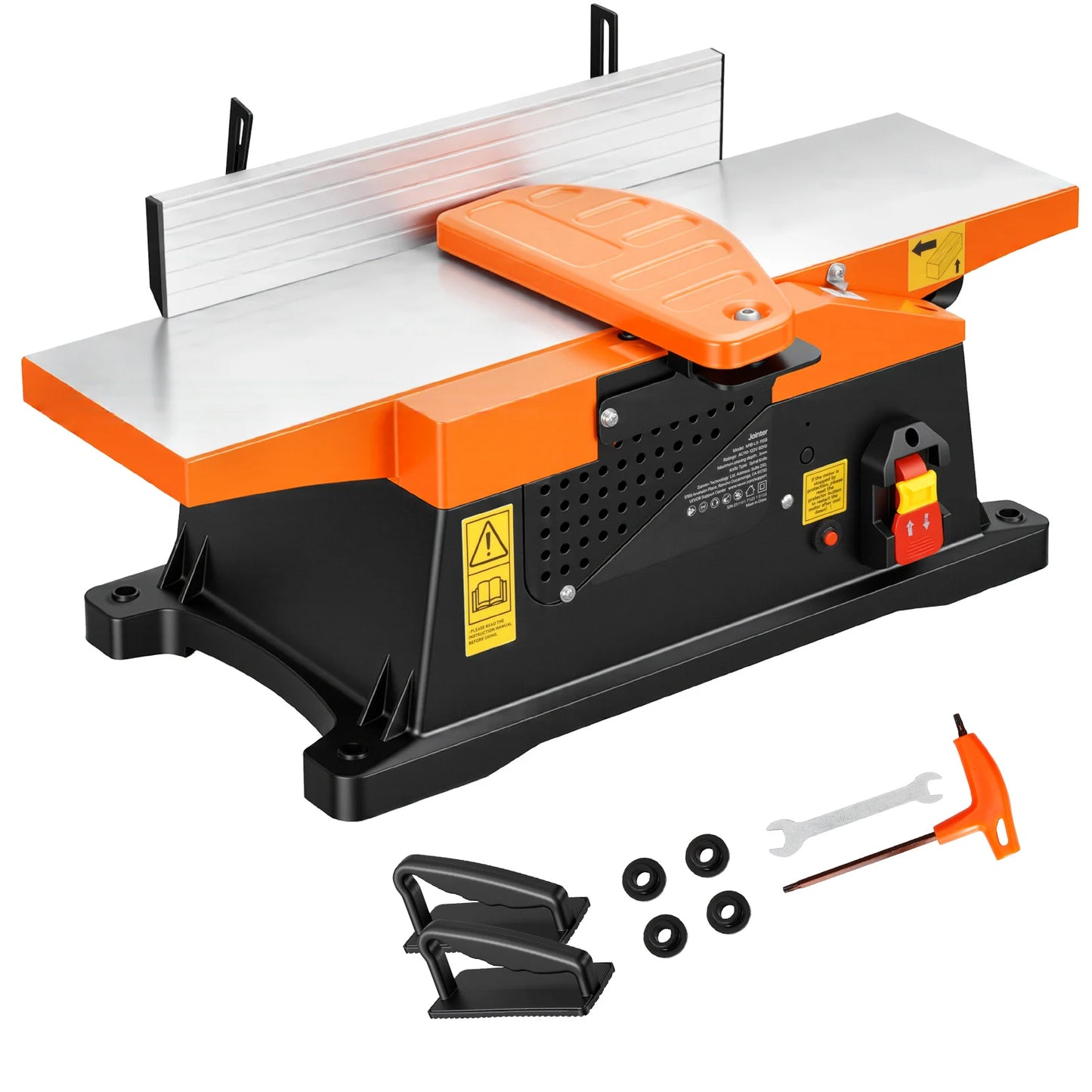 SucceBuy 2HP Benchtop Jointer With Adjustable Fence For Woodworking