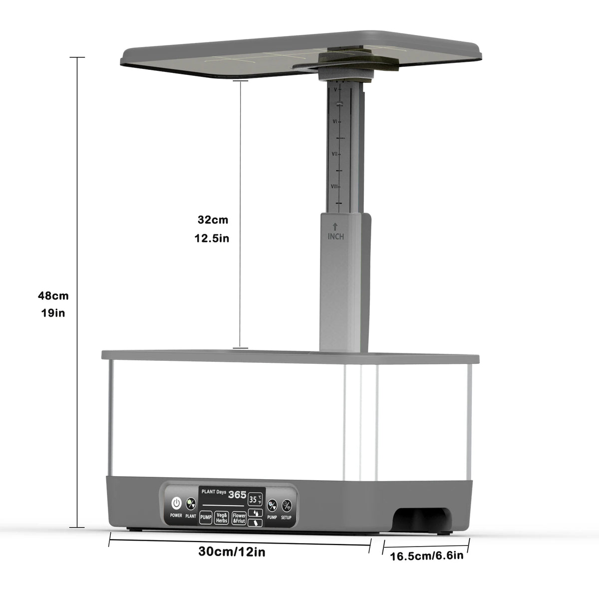 BHTNYOO Indoor Hydroponic Garden With 8 LED Grow Lights