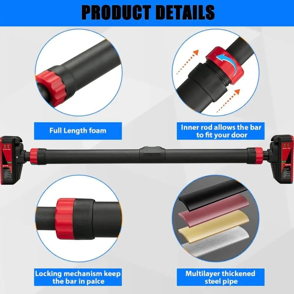 Adjustable Doorway Pull Up Bar for Home Gym Strength Training