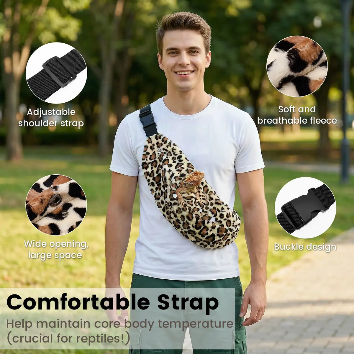 Bearded Dragon Reptile Pet Carrier Backpack With Wings