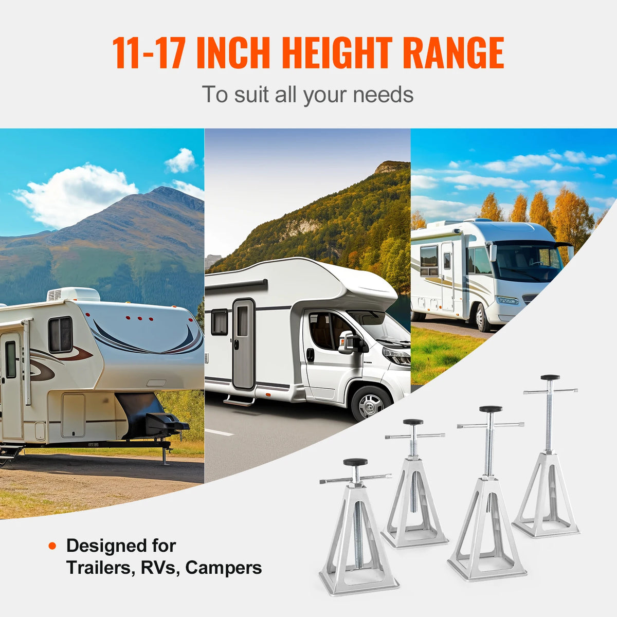 SucceBuy Aluminum RV Stabilizer Jacks For Travel Trailer Camper
