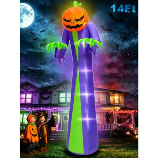 MDNG Inflatable Halloween Pumpkin Outdoor Decoration With Built In Fan