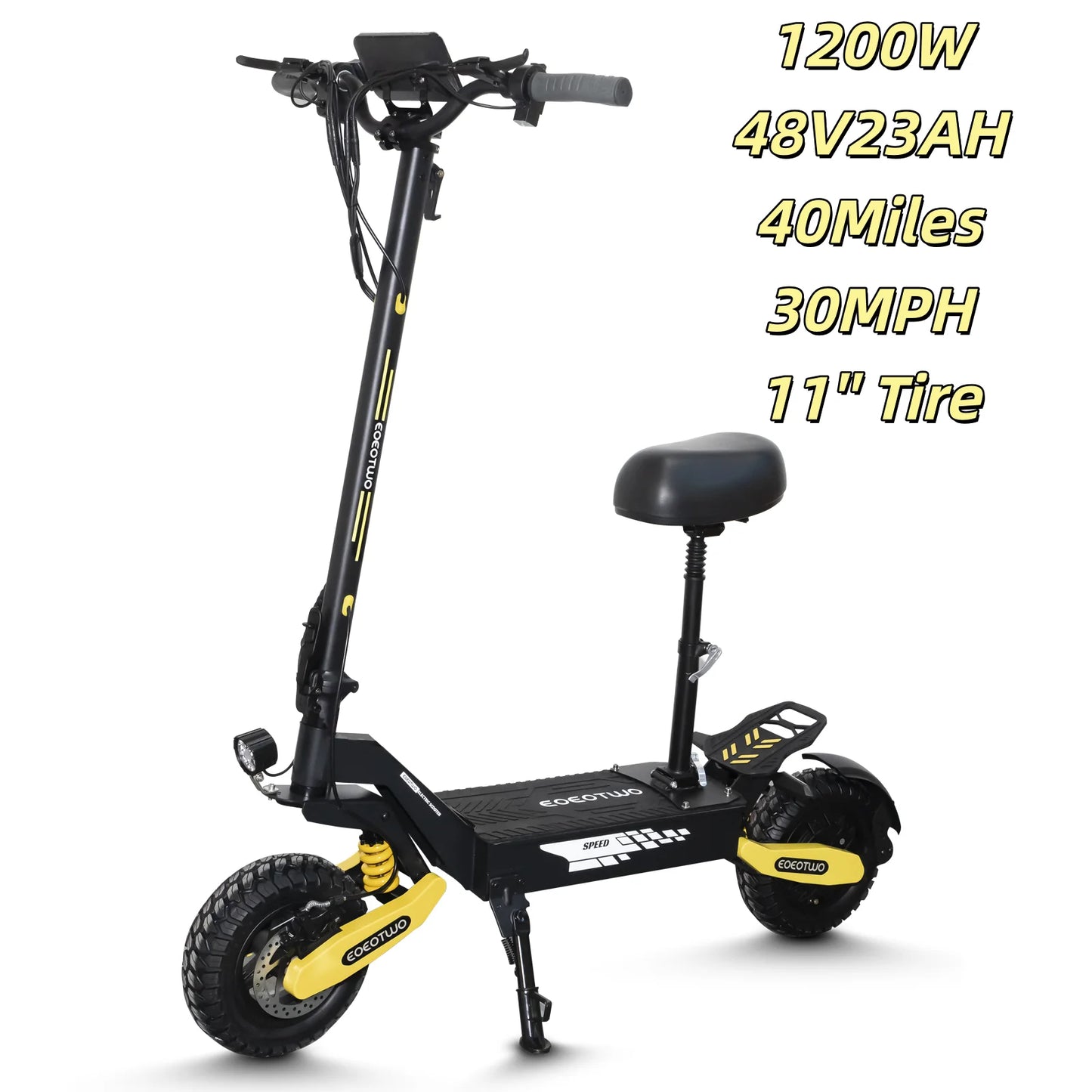 Eoeotwo 1200W Off Road Electric Scooter For Adults Foldable