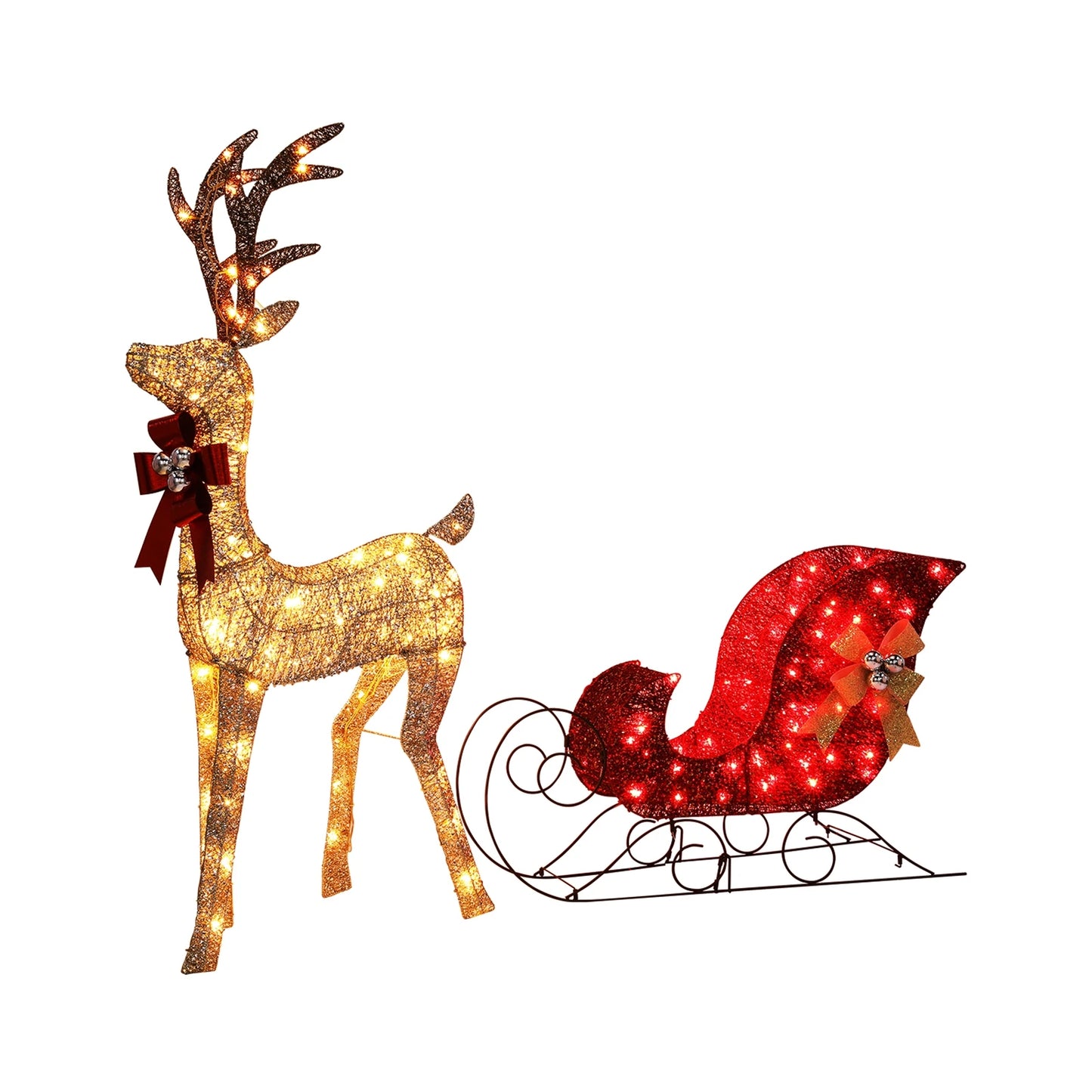 Christmas Deer Family Lighted Yard Outdoor Indoor Led Set