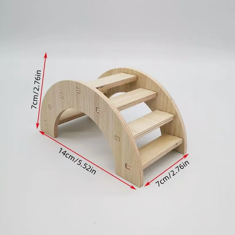 Golden Bear Wooden Toy Swing Seesaw Hamster Cage Decoration
