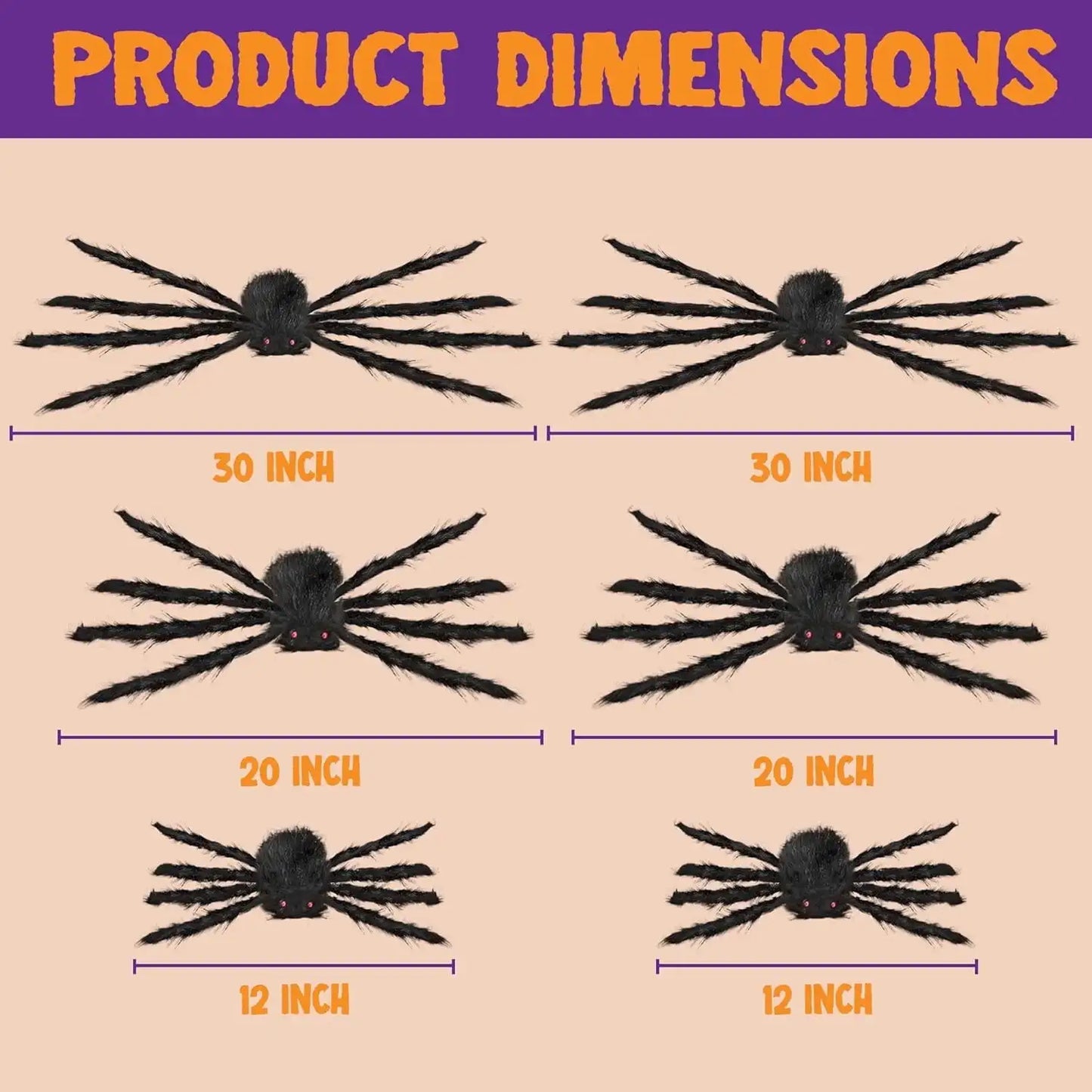 Joyfy Giant Spider Halloween Decorations For Yard And Garden