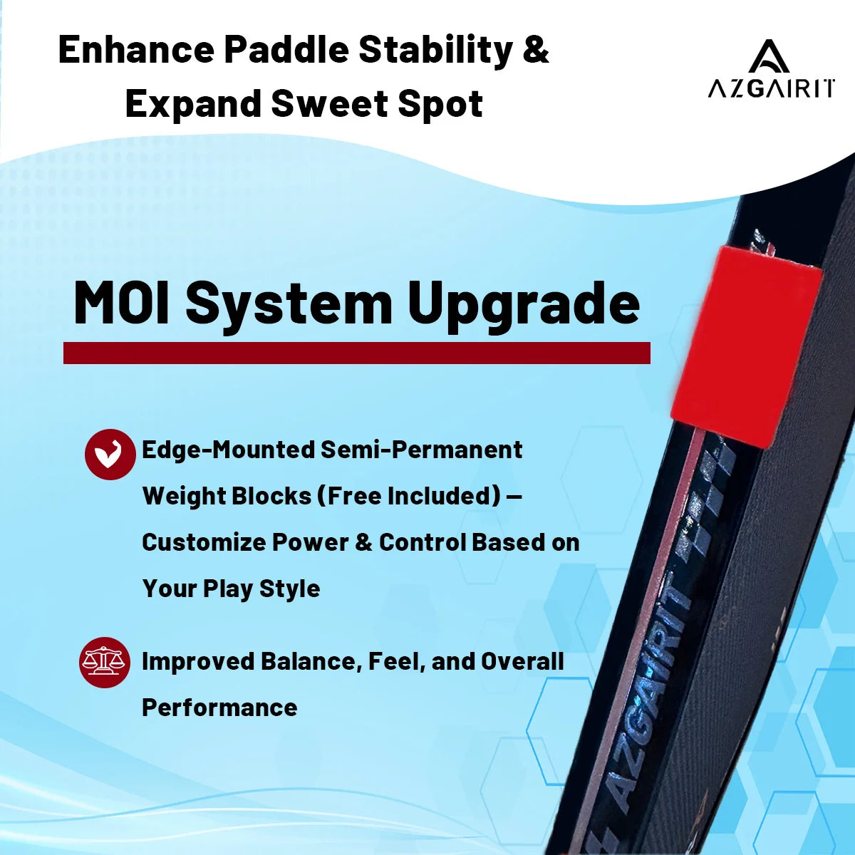 Pickleball Paddle Boomcore | Titanium + MOI Tuning System | Precise Control & Stability