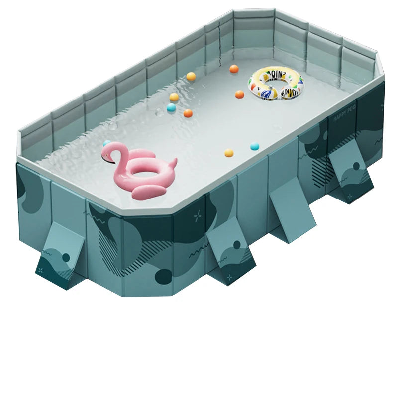 Family Edition Simple Pool Thickened Wear Resistant Inflatable Pool Outdoor Non Inflatable Playpool Children'S Home Pool Foldable