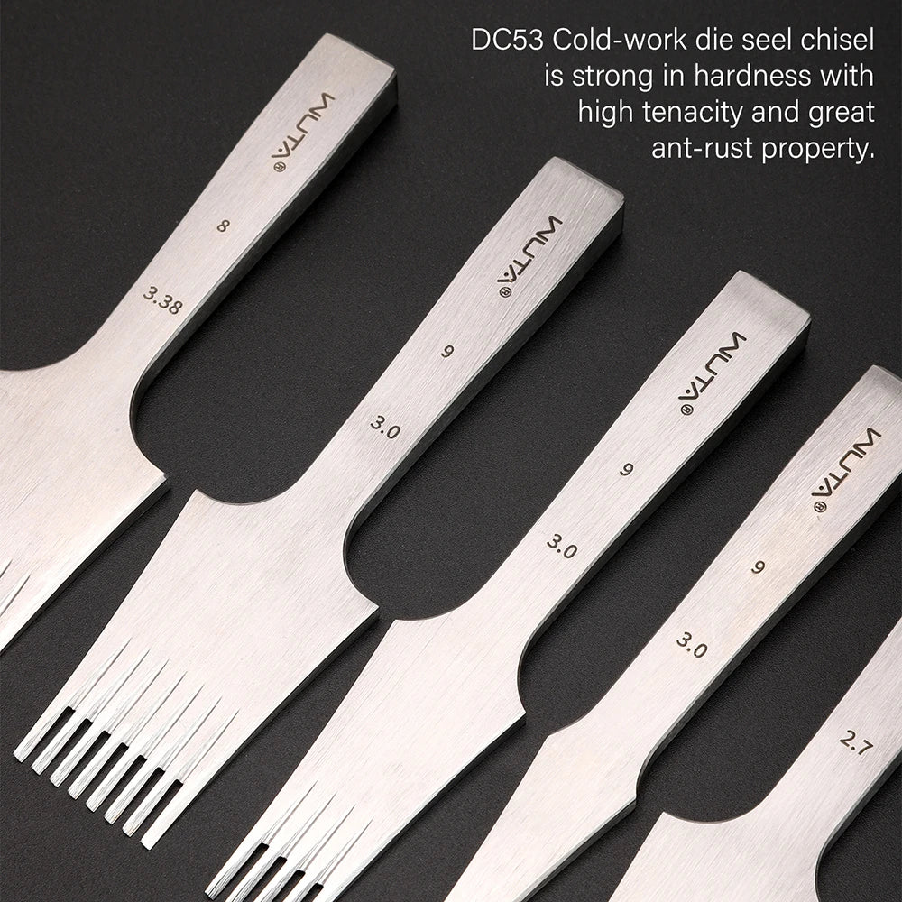 WUTA French Style Leather Pricking Iron Craft Chisel Tool