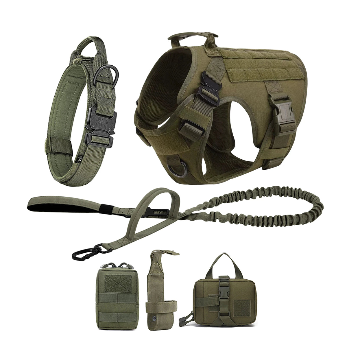 Petavel Tactical Dog Harness With Quick Release Padded Molle Vest