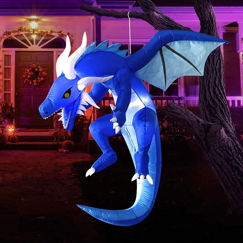 Joyfy Flying Dragon Inflatable Halloween Decor With LED Lights
