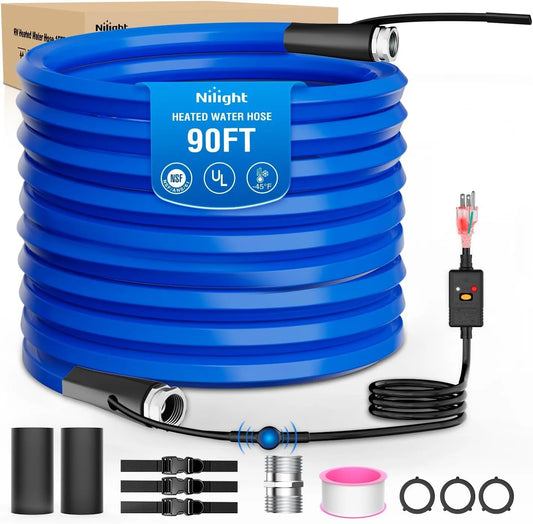 Nilight Heated Water Hose For Outdoor And Garden Use
