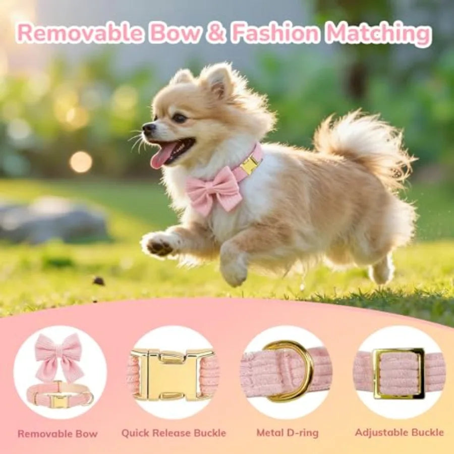 Adjustable Cotton Dog Harness And Leash Set For Daily Walks