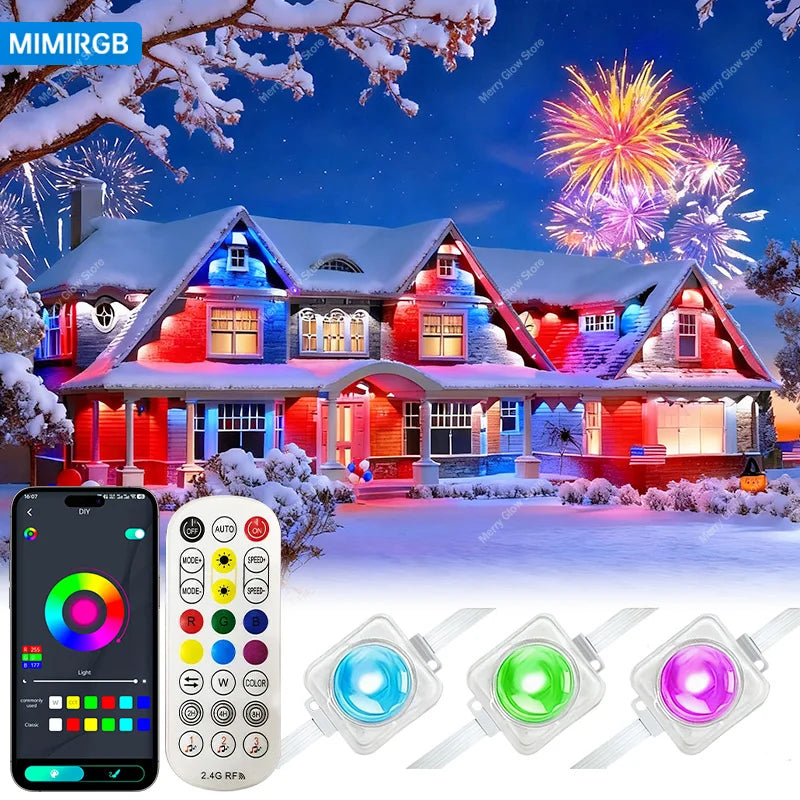 Mimrgb Smart Waterproof Outdoor String Lights Holiday Decor