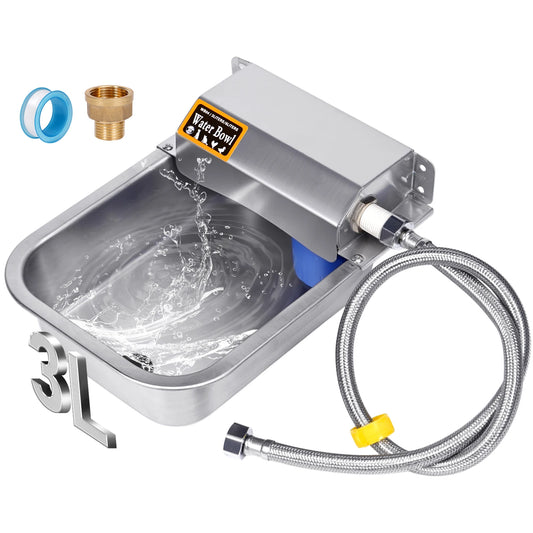 JIECARE Stainless Steel Automatic Waterer For Livestock And Pets