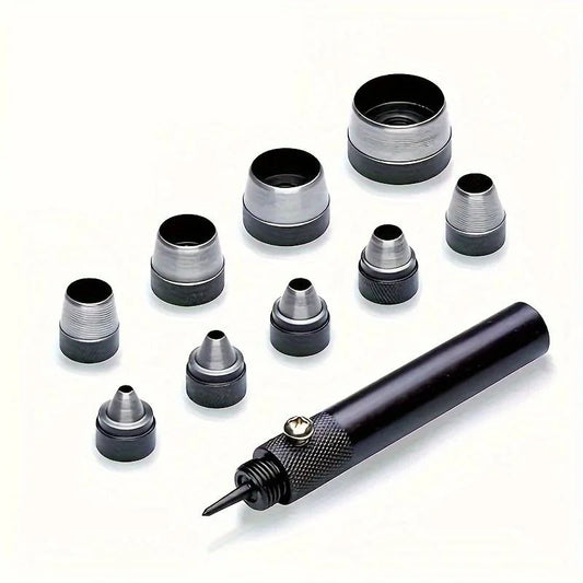 Heavy Duty Leather Hole Punch Set Interchangeable Dies For Crafting