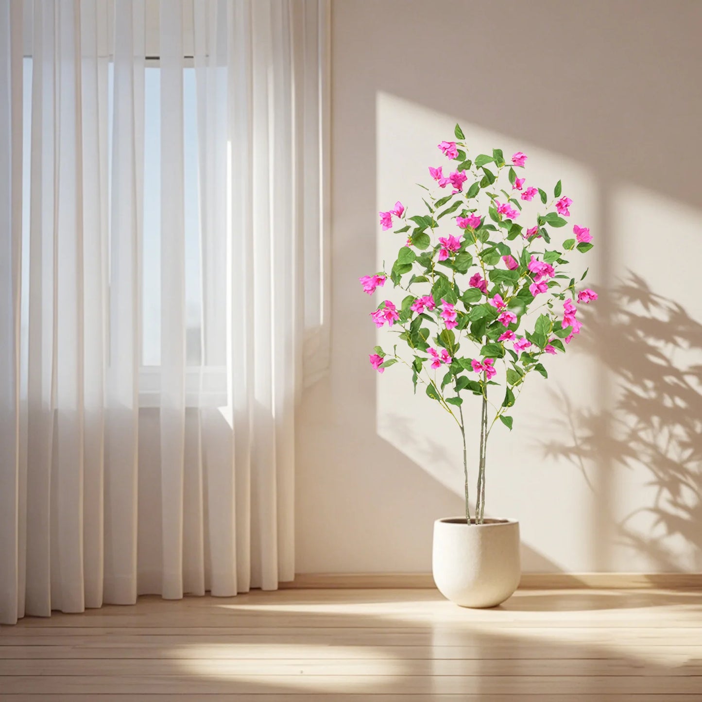 Twister Artificial Bougainvillea Tree Silk Faux Floral Decor