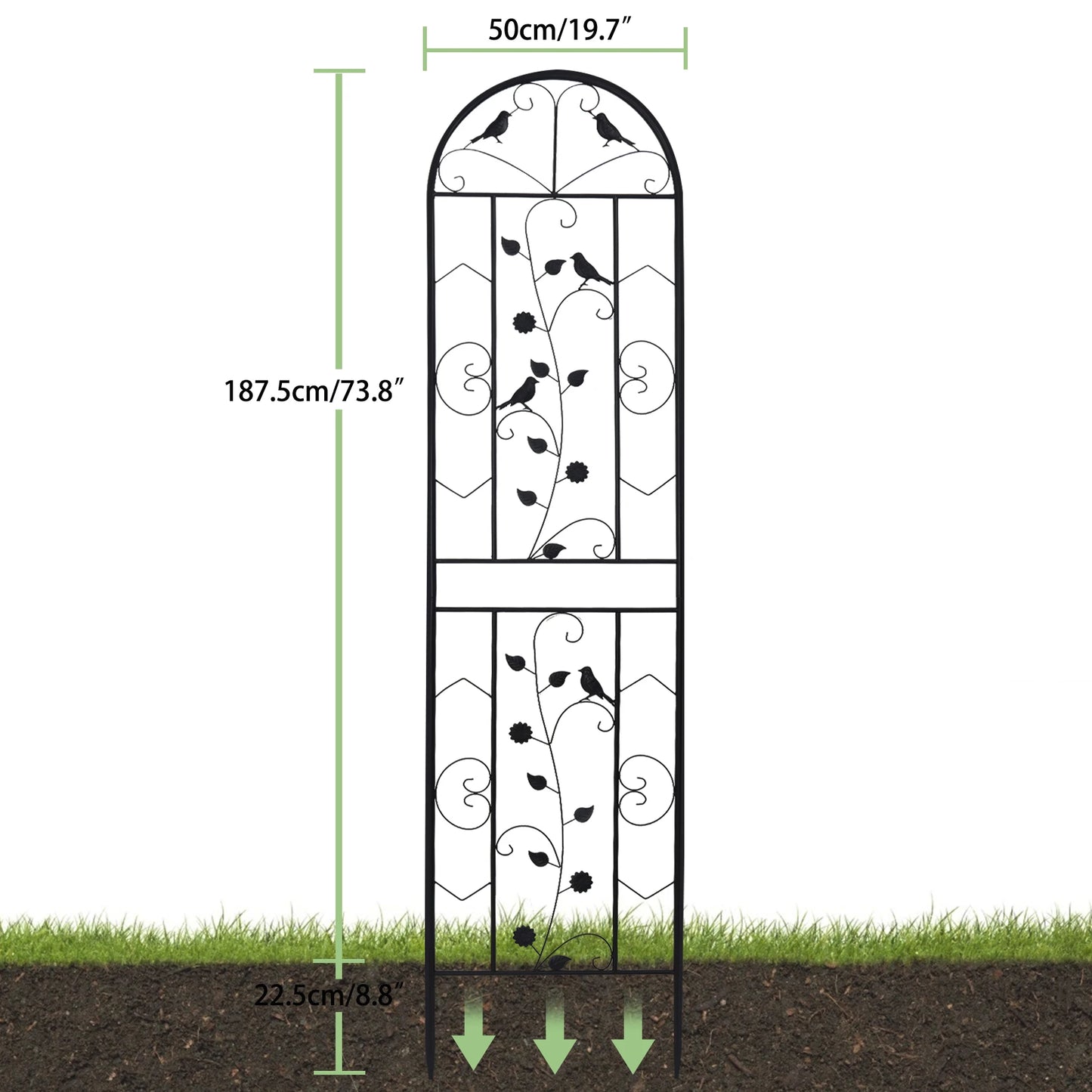 Metal Garden Trellis Anti Rust Climbing Plant Panel Support
