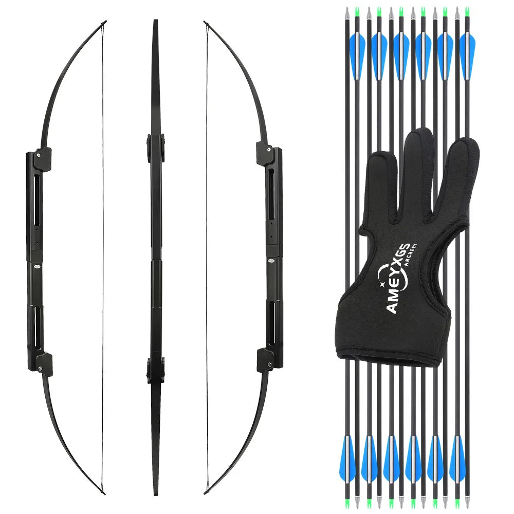 Archery Folding Takedown Bow For Survival Hunting Practice