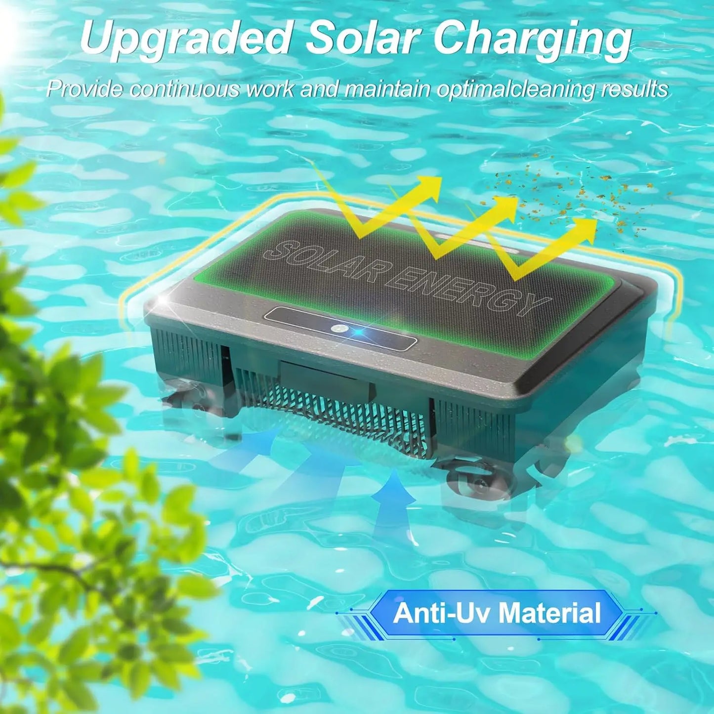 Inse Solar Powered Robotic Pool Vacuum Cleaner With Remote Control